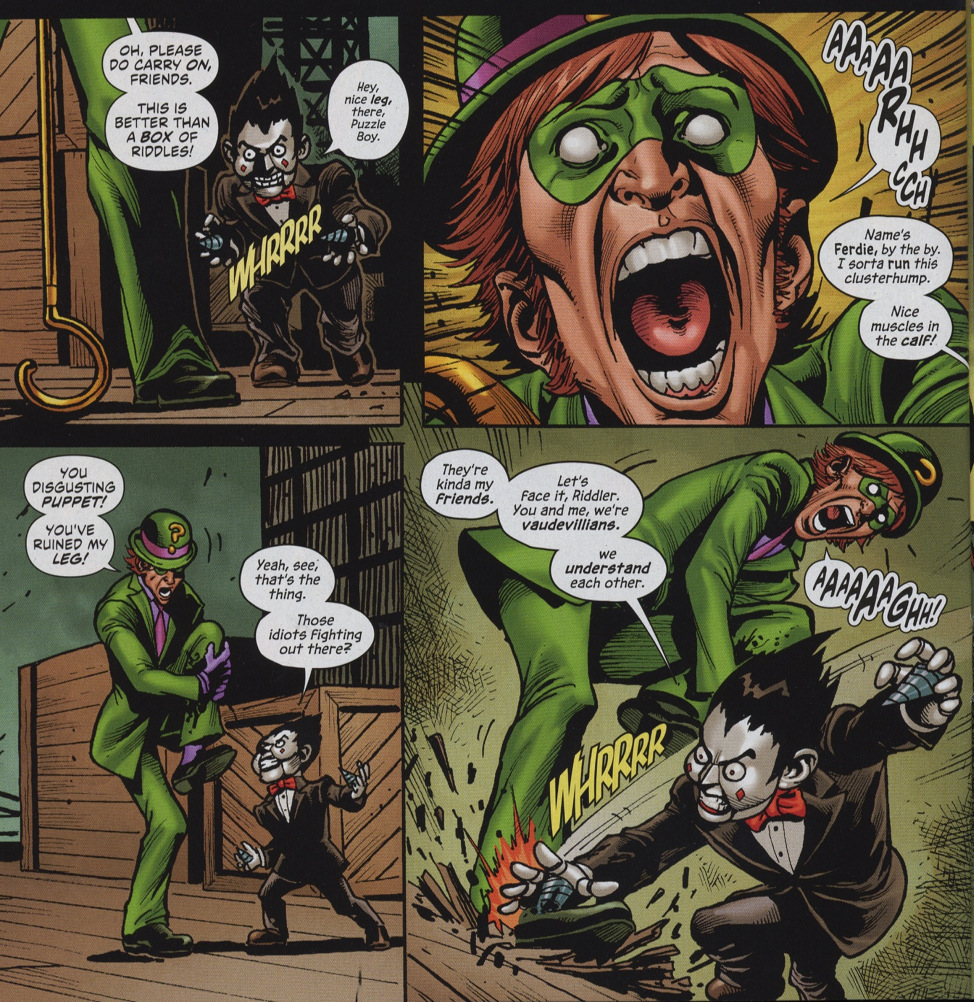 secret six 6 ferdie the riddler fight